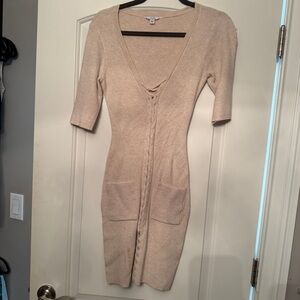 Guess Beige Knit Dress